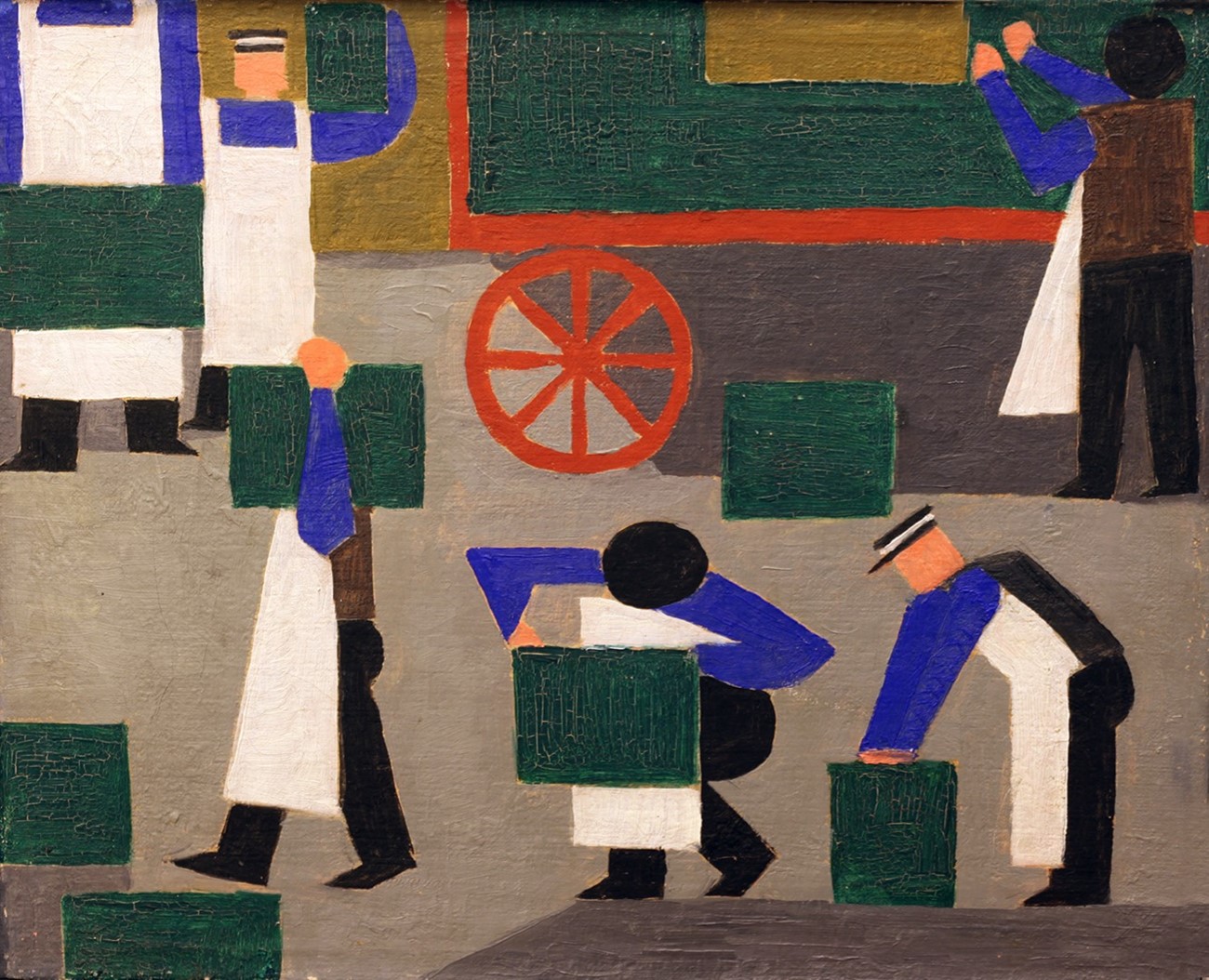 Albert Mertz: Tuborg-boogie-woogie, 1956, Oil on canvas, 35 x 42 cm. Kunst På Arbejde Collection