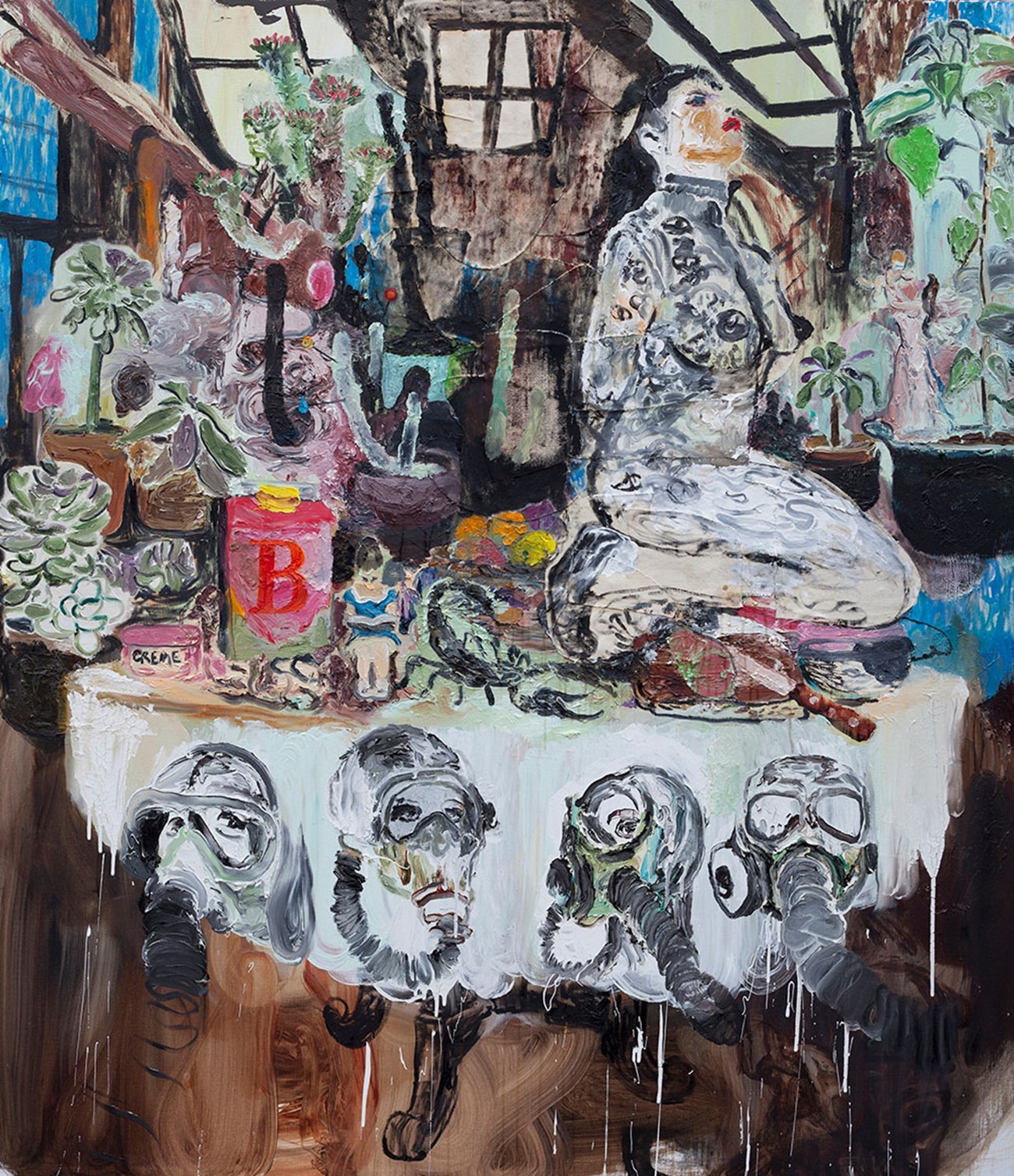 Mie Mørkeberg: Untitled (1), 2017, Oil and acrylics on canvas, 160 x 140 cm