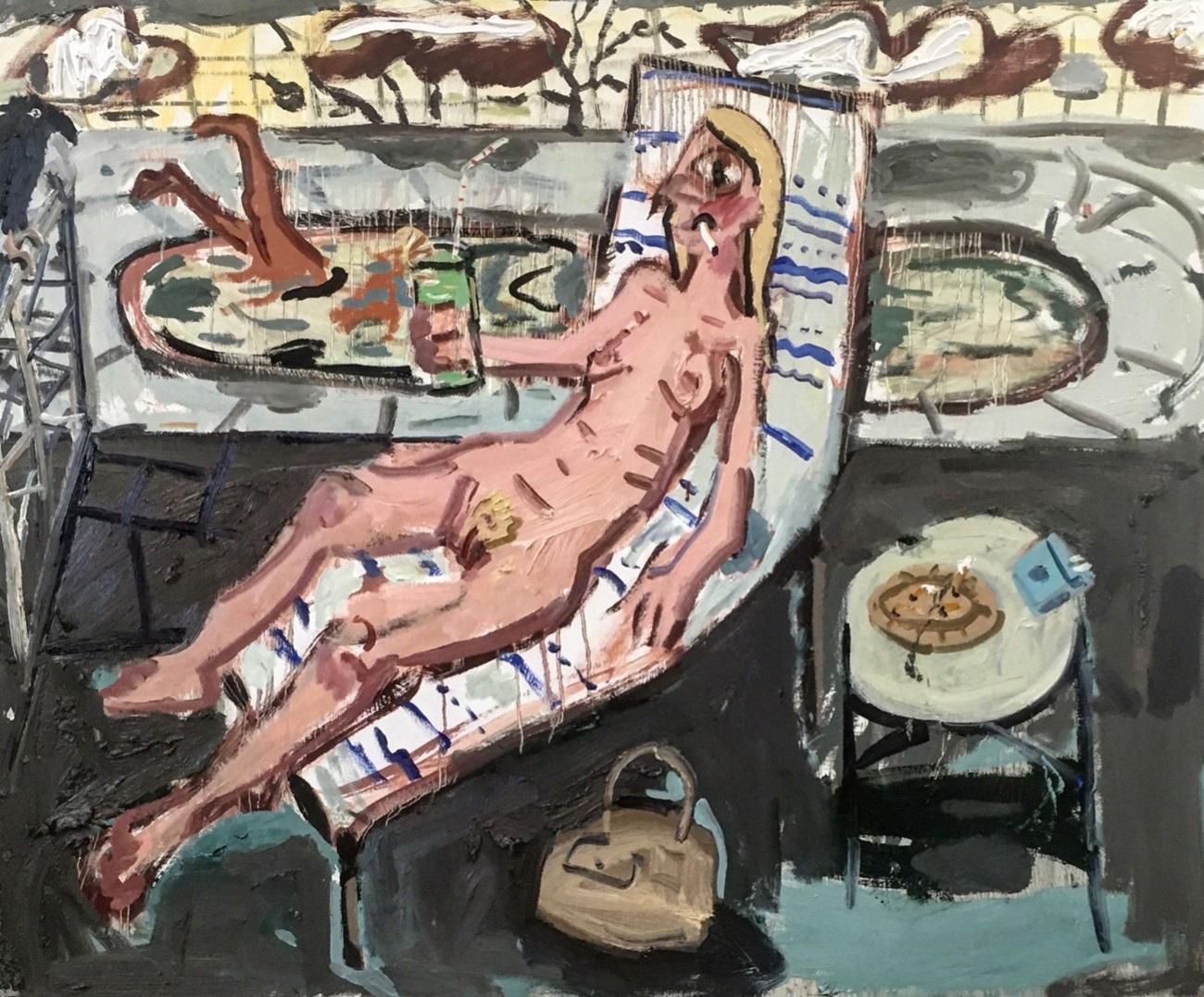 Dan Schein: Green Juice, 2018, Oil on canvas, 115 x 147 cm