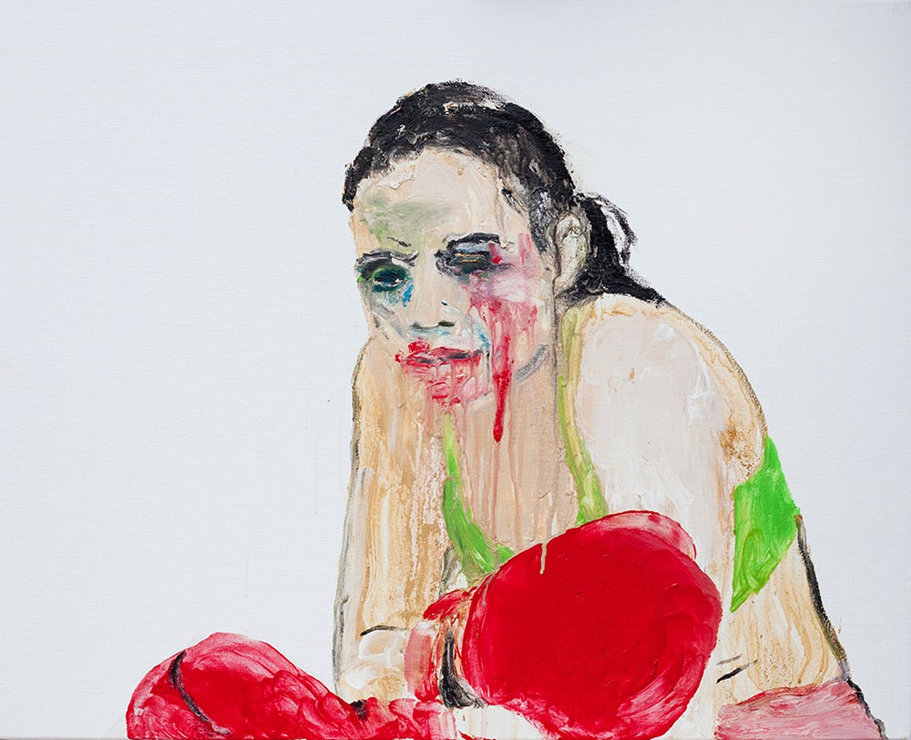 Mie Mørkeberg: Untitled (2), 2017, Oil and acrylics on canvas, 60 x 85