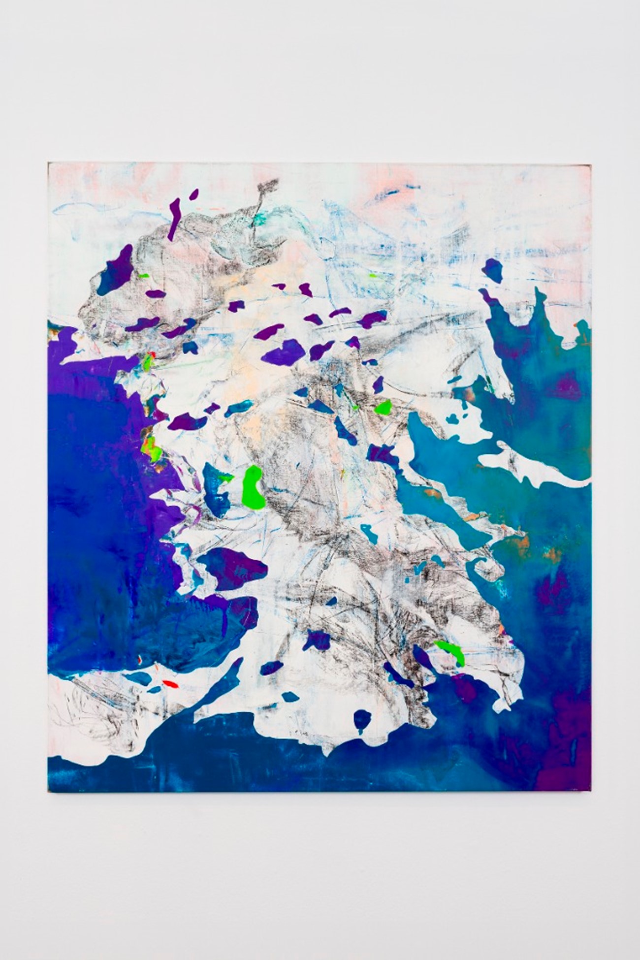 On permanence, 2024, Oil and wax on canvas, 150 x 130 cm