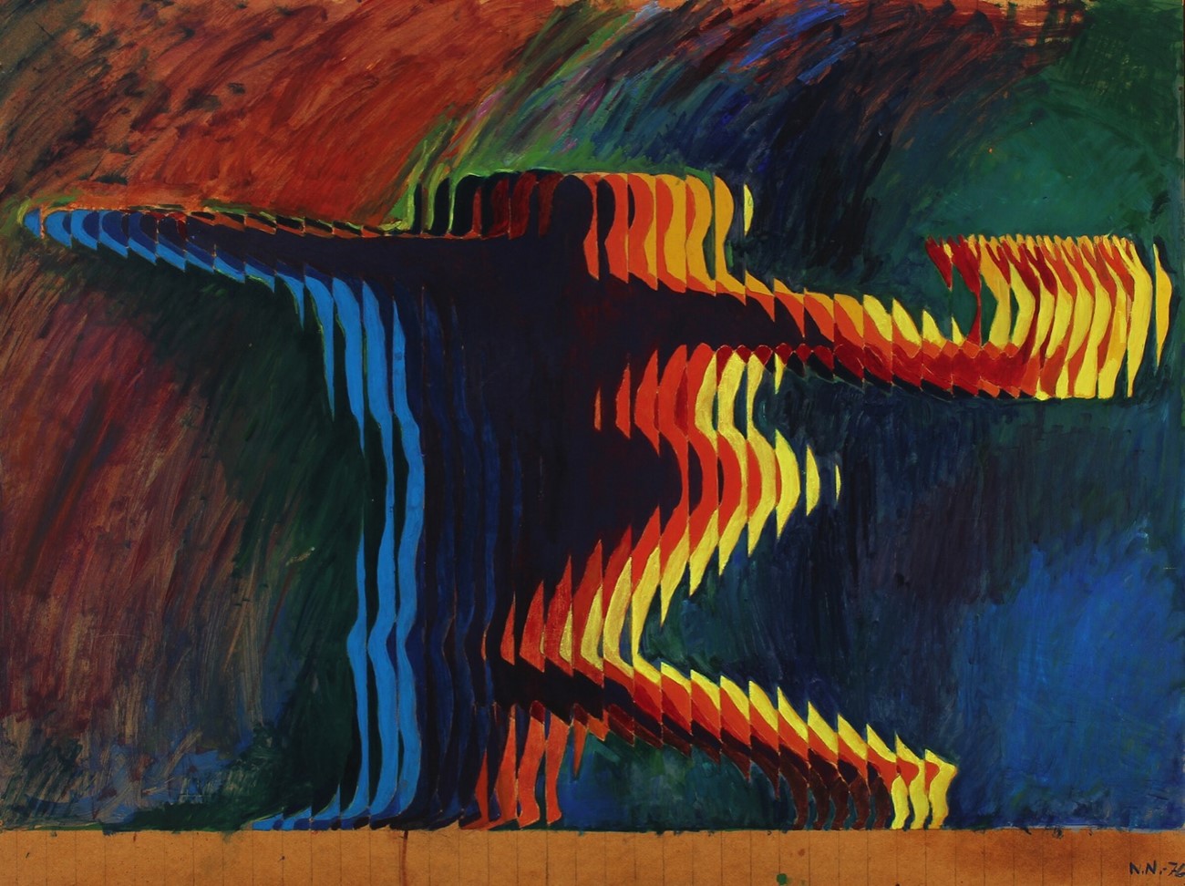 Niels Nedergaard: Untitled, 1976, Oil on masonite, 92 x 122 cm