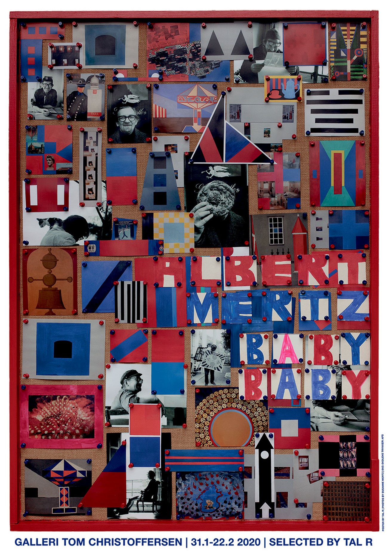 Exhibition poster by Tal R. Portraits of Albert Mertz by Susanne Mertz