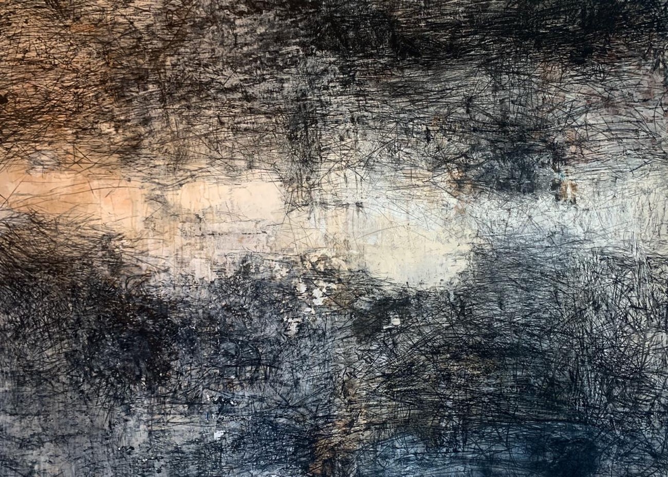 Sara Chaar: Disappearing Things, 2020, Mixed media on canvas, 150 x 200 cm