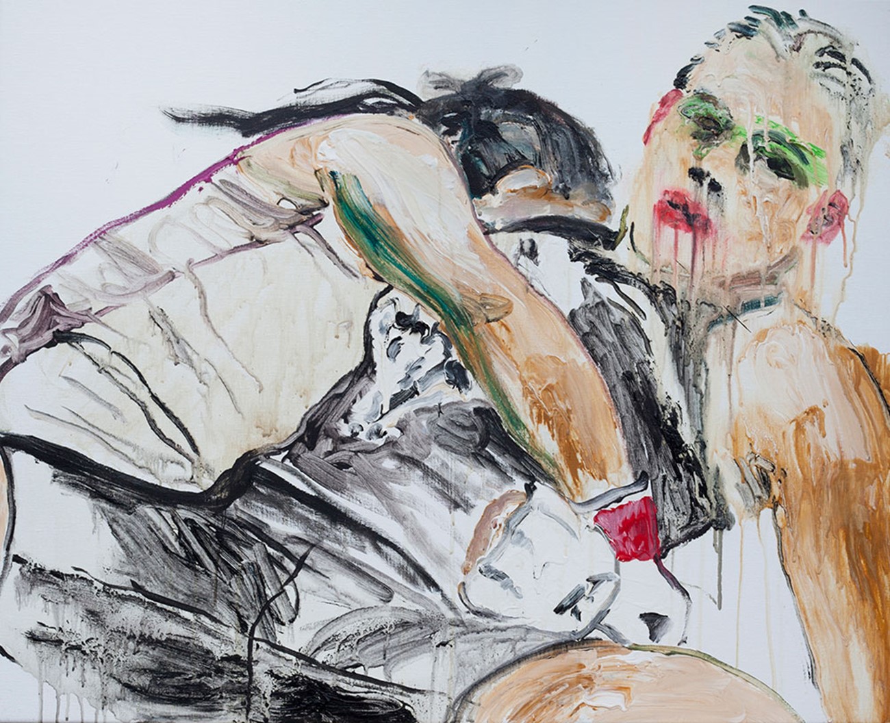 Mie Mørkeberg: Untitled (4), 2017, Oil and acrylics on canvas, 60 x 85