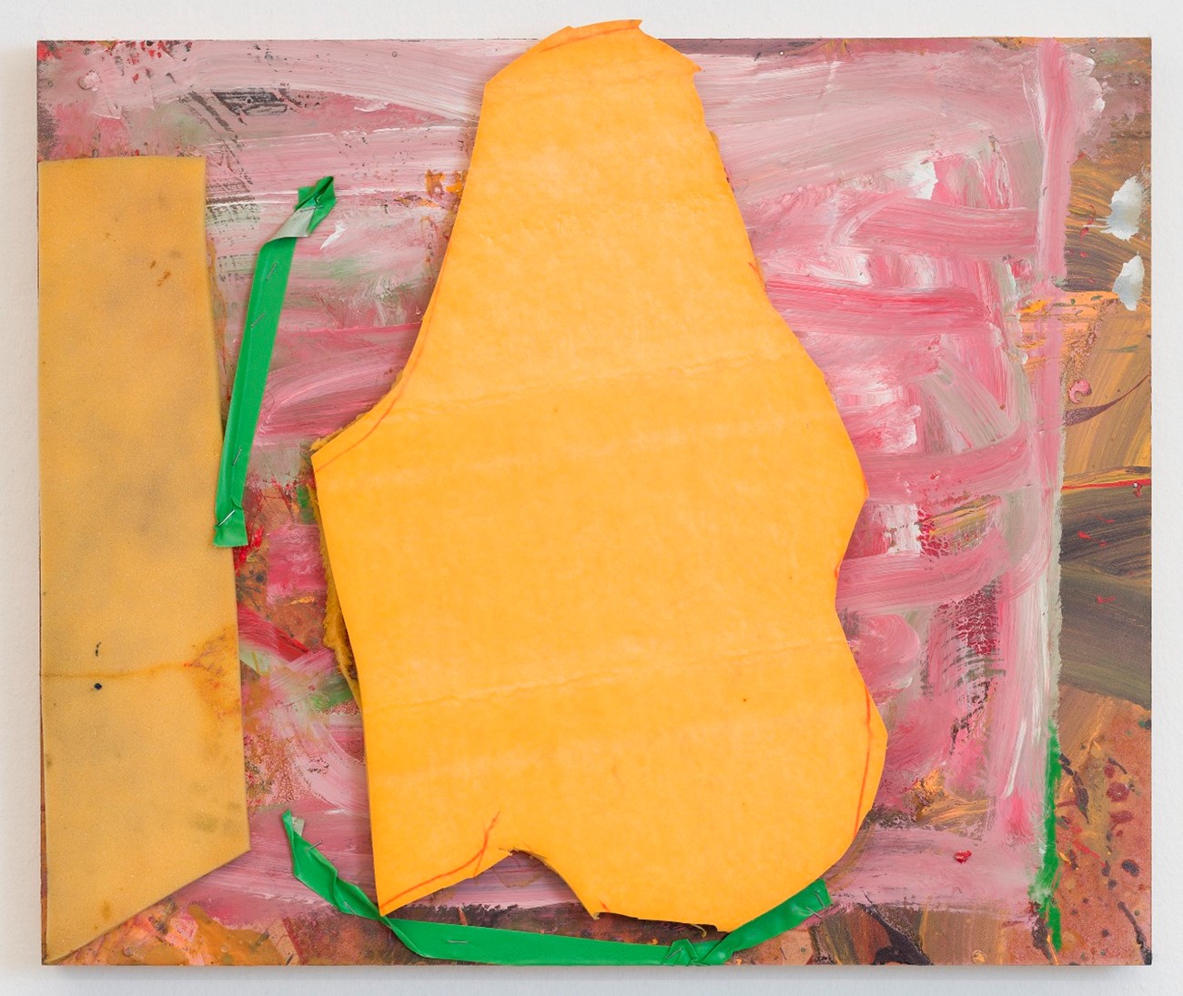 Selvhjulpen, 1987, akryl, skumgummi og collage på masonit, 50 x 60 cm