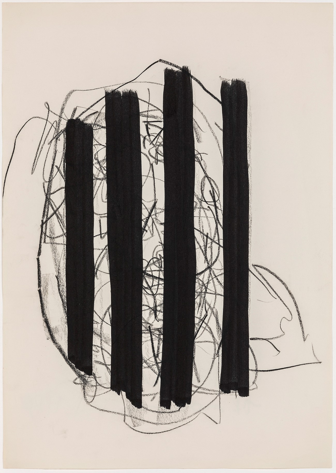 Claus Carstensen: Untitled, 1974. Oil crayon and speed marker on paper, 42 x 29.5 cm