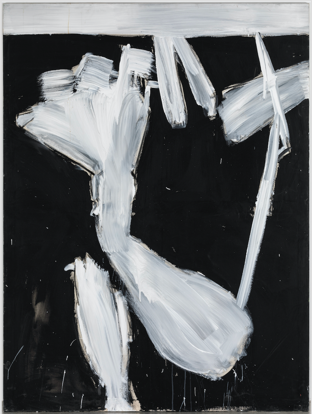 Claus Carstensen: Græderne #3, 1983. Coal and acrylic on canvas, 200x150 cm.