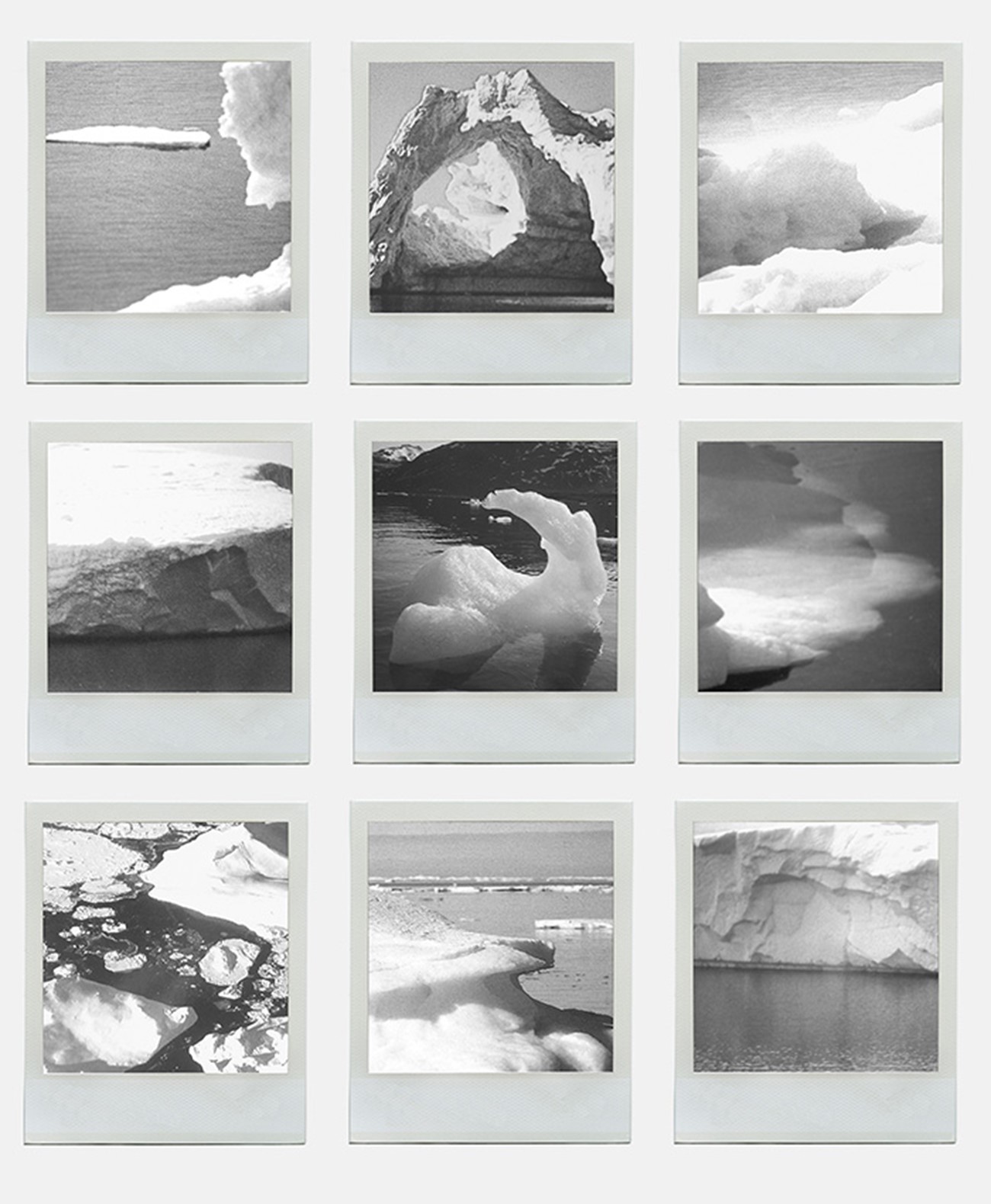 Kirsten Justesen ICEBERGS, SEEN # 1, 1974 - 2011 / 2012 Archival pigment print on Somerset paper 38h x 31w cm, ed. 2/7