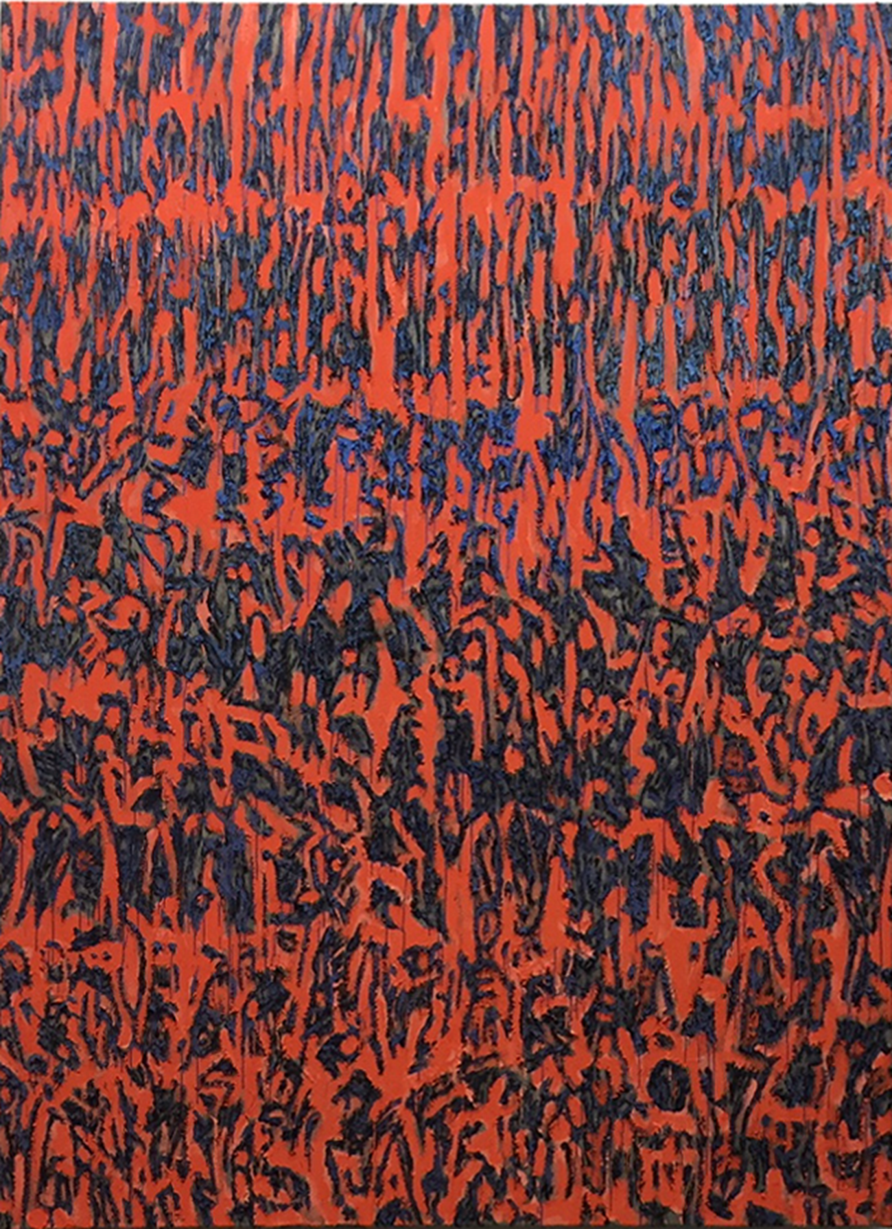 Erik Hed: Untitled, 2019, Casein, pigment, charcoal on linen and silk canvas, 180 x 145 cm