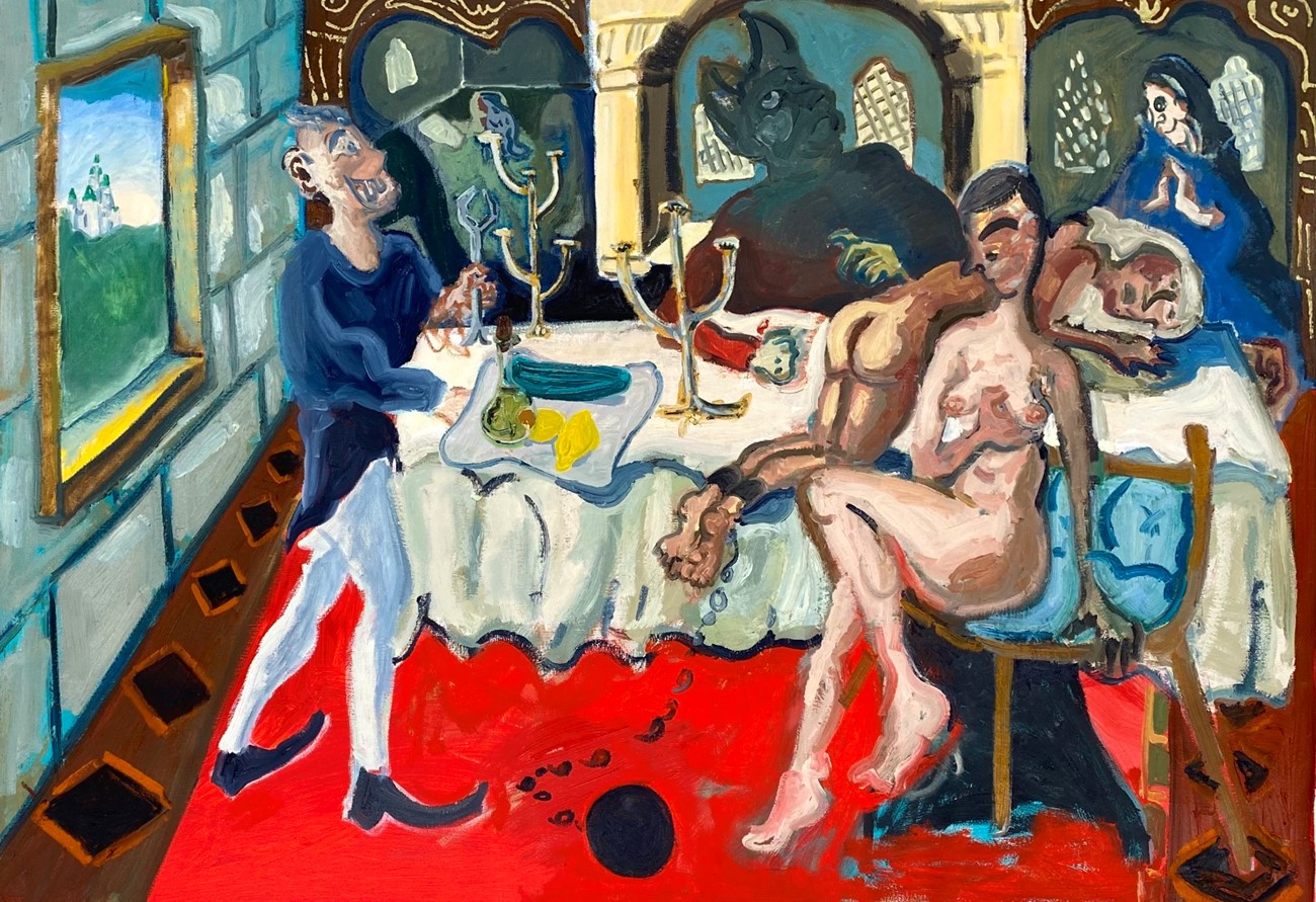 Dan Schein, Untitled, 2021, oil on canvas, 132 x 195