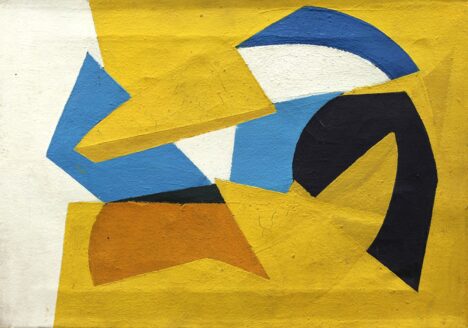 Ib Geertsen: Komposition, 1949, Oil on canvas, 33.5 x 48 cm