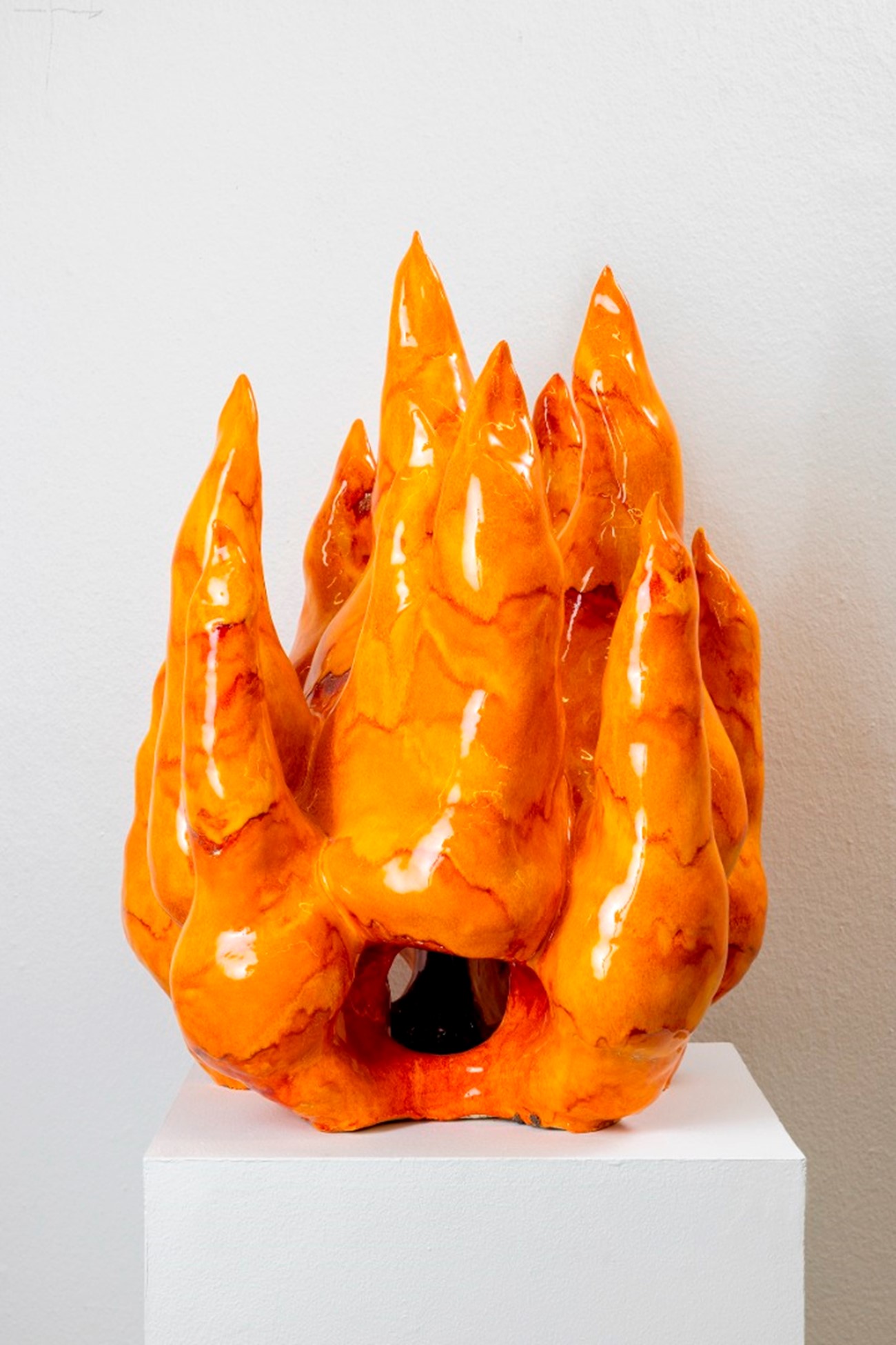 Eternal Bonfire (2022) glazed stoneware, 60 x 42 x 42 cm.