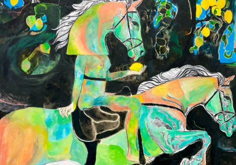 Mie Mørkeberg, Fly By Rainbow, 170 x 190 cm, 2023